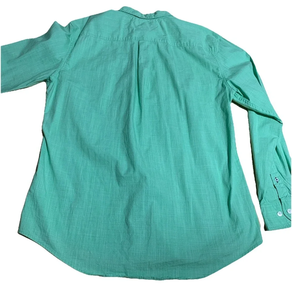 Tommy Hilfiger Stretch Fit‎ Mens XL Green Nailshead L/S Button-Down Shirt Preppy